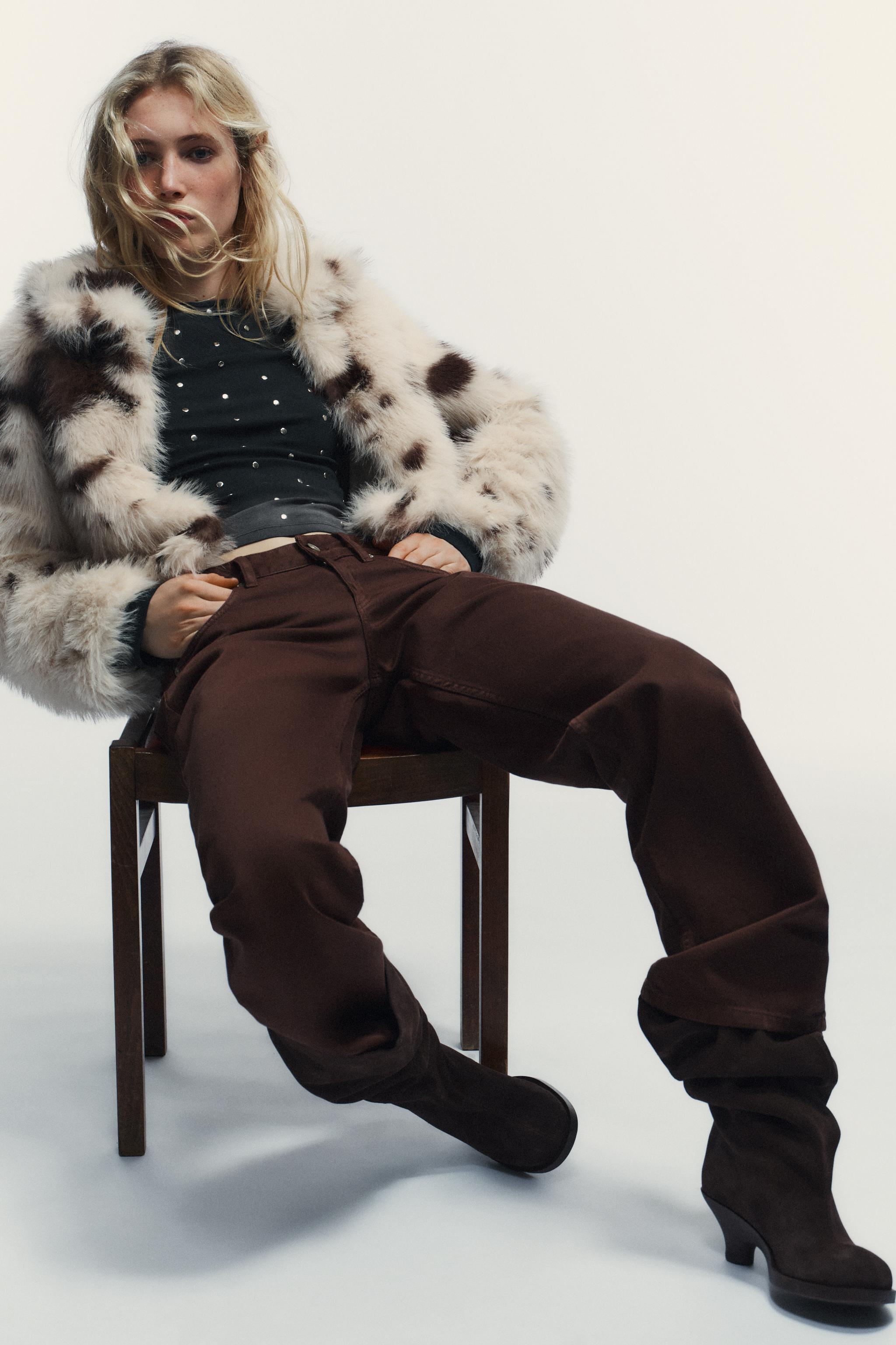 TRF WIDE LEG LOW RISE JEANS